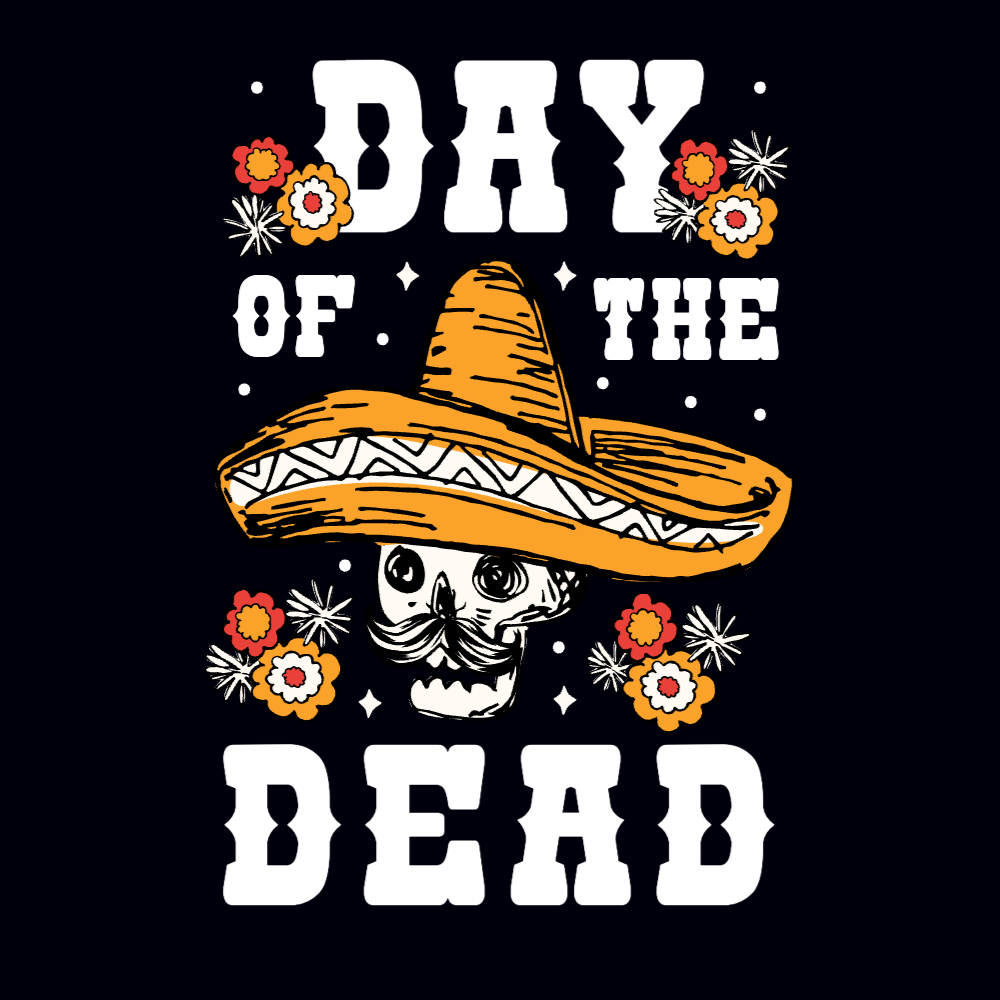 Mexican skull editable t-shirt template | T-Shirt Maker