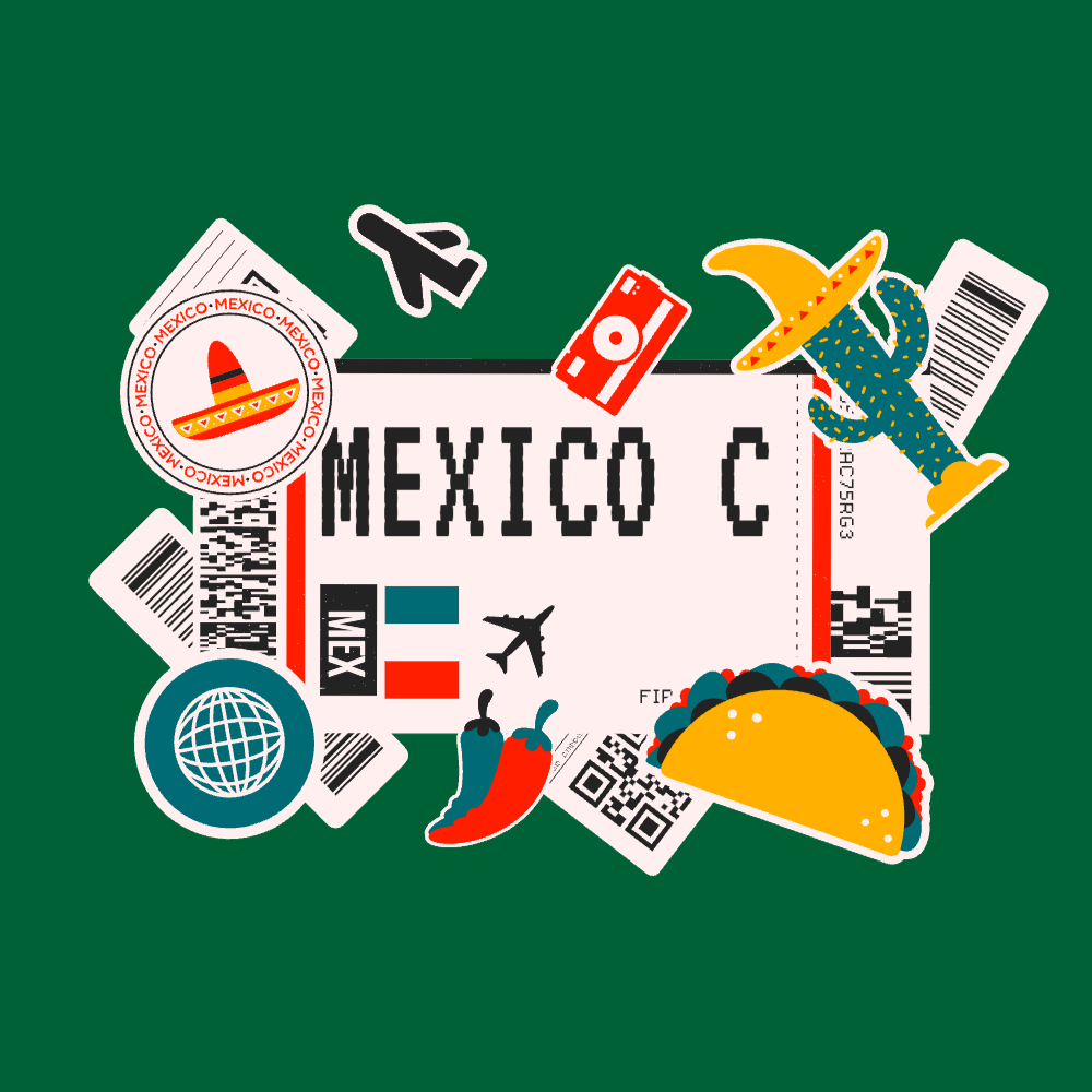 Mexico boarding pass editable t-shirt template | Create Designs