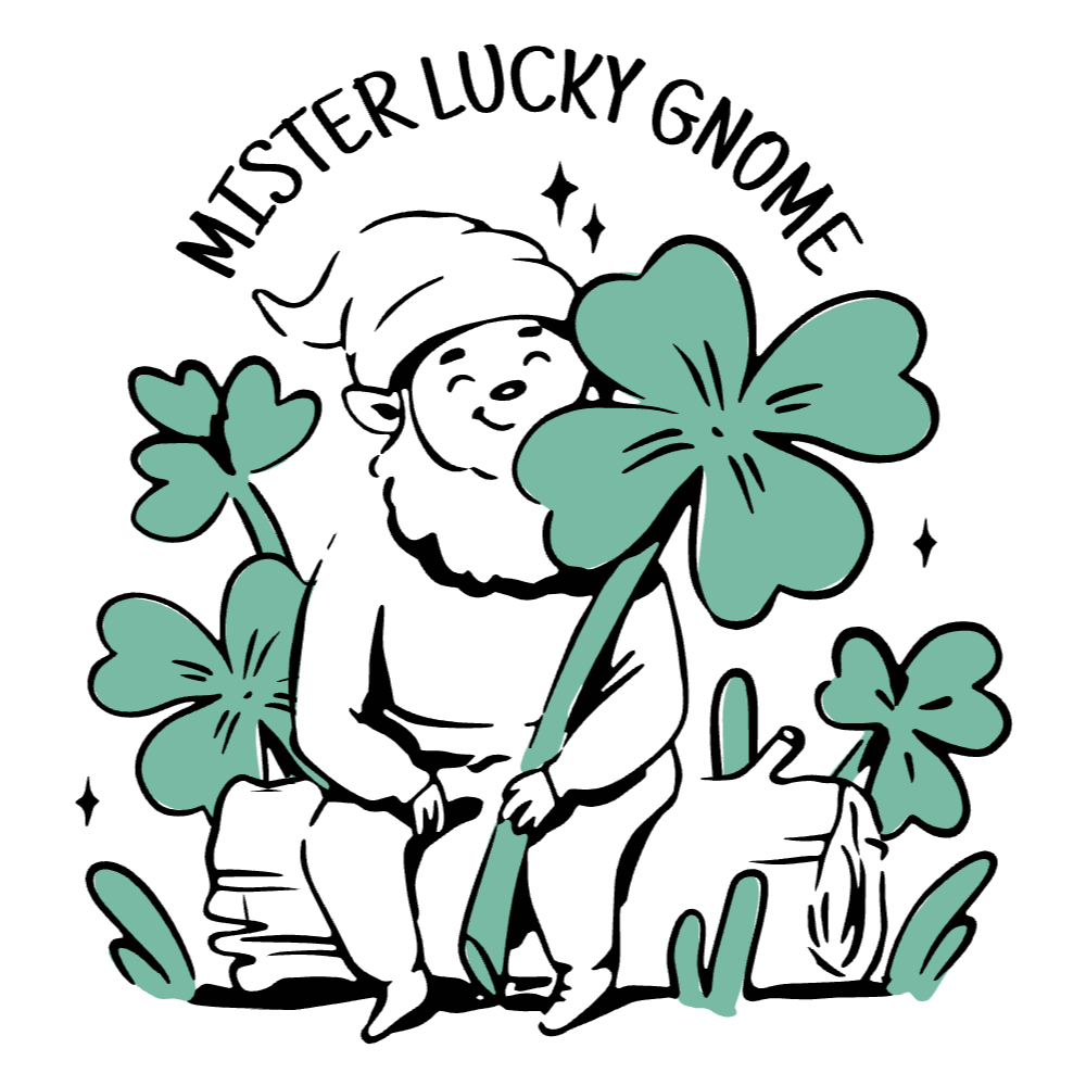 Mister lucky gnome editable t-shirt template
