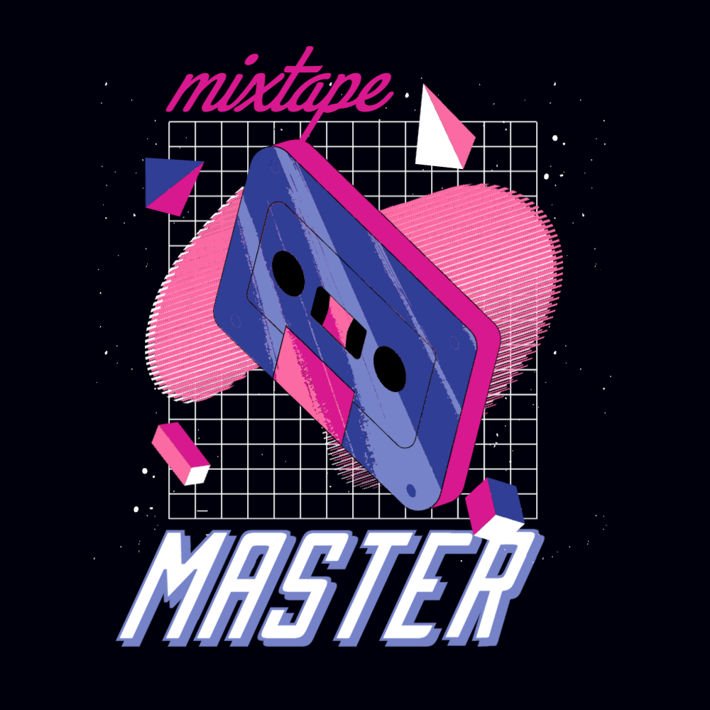 Mixtape master vaporwave editable t-shirt template | Create Designs