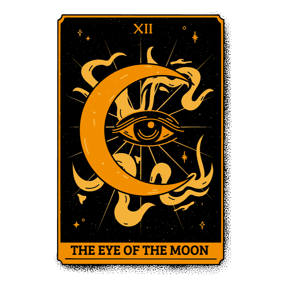 Moon and eye tarot card t-shirt template editable | T-Shirt Maker