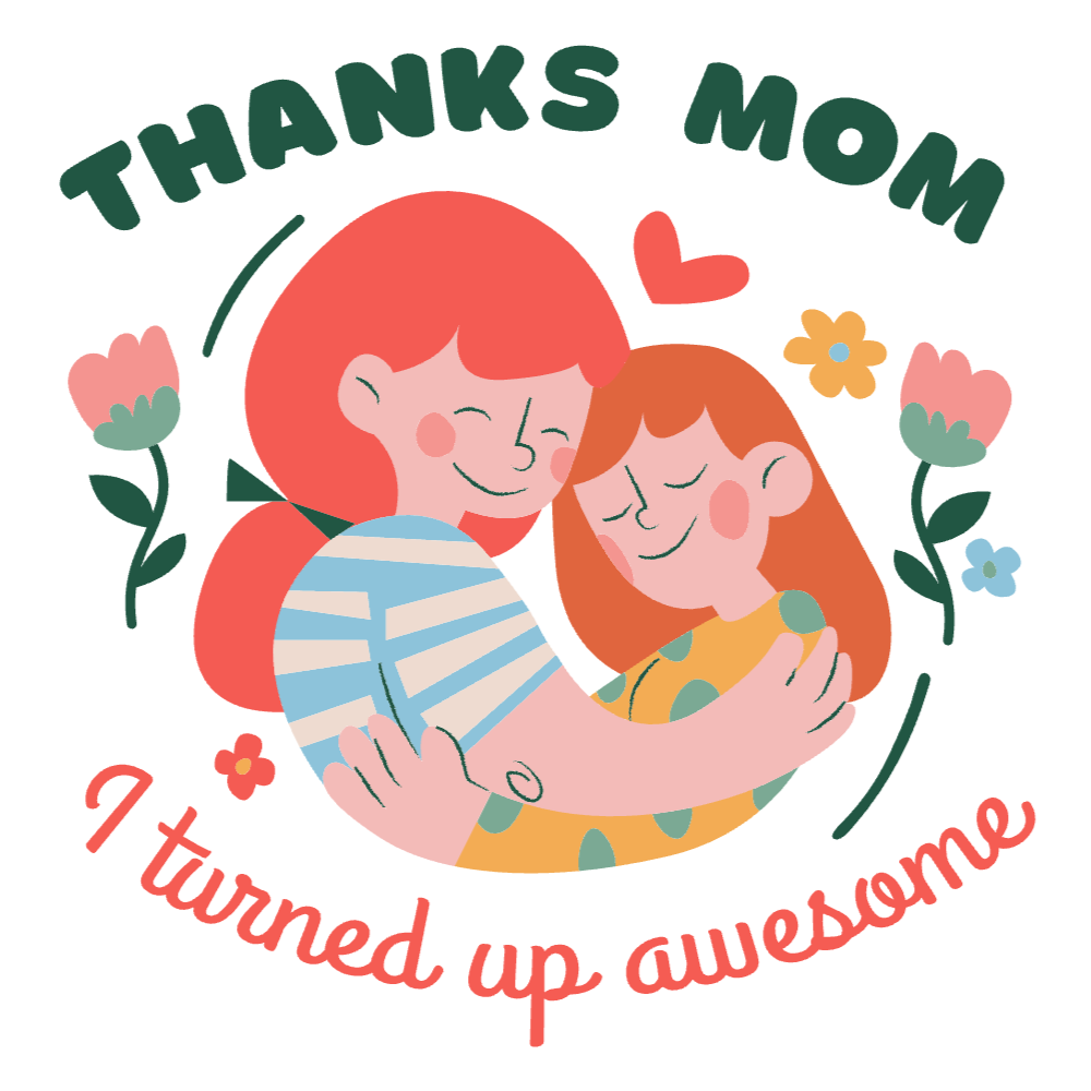 Mother and daughter editable t-shirt template | Create Designs