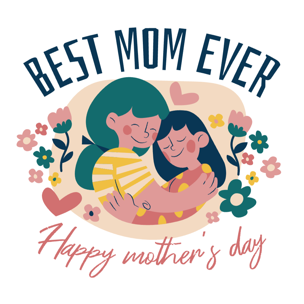 Mother and daughter hug t-shirt template editable | Create Merch Online