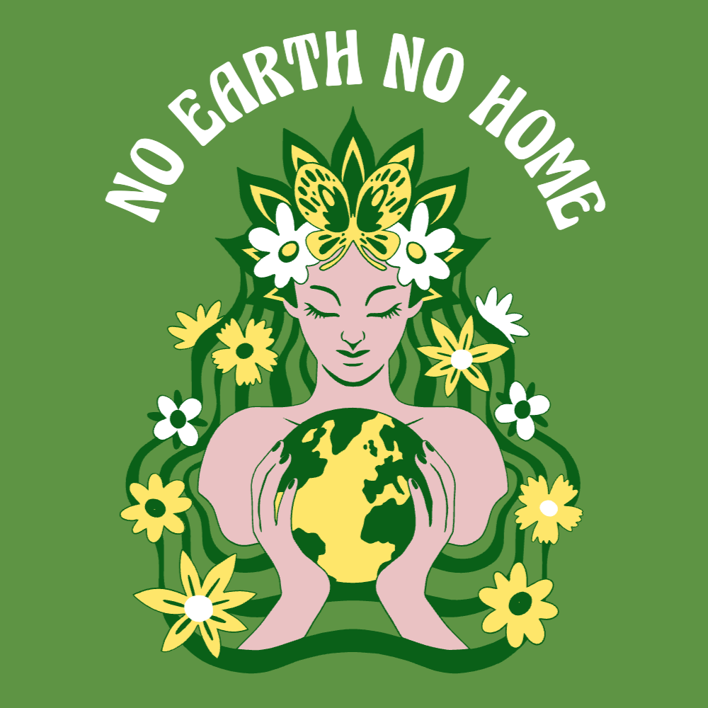 Mother earth editable t-shirt template | Create Online