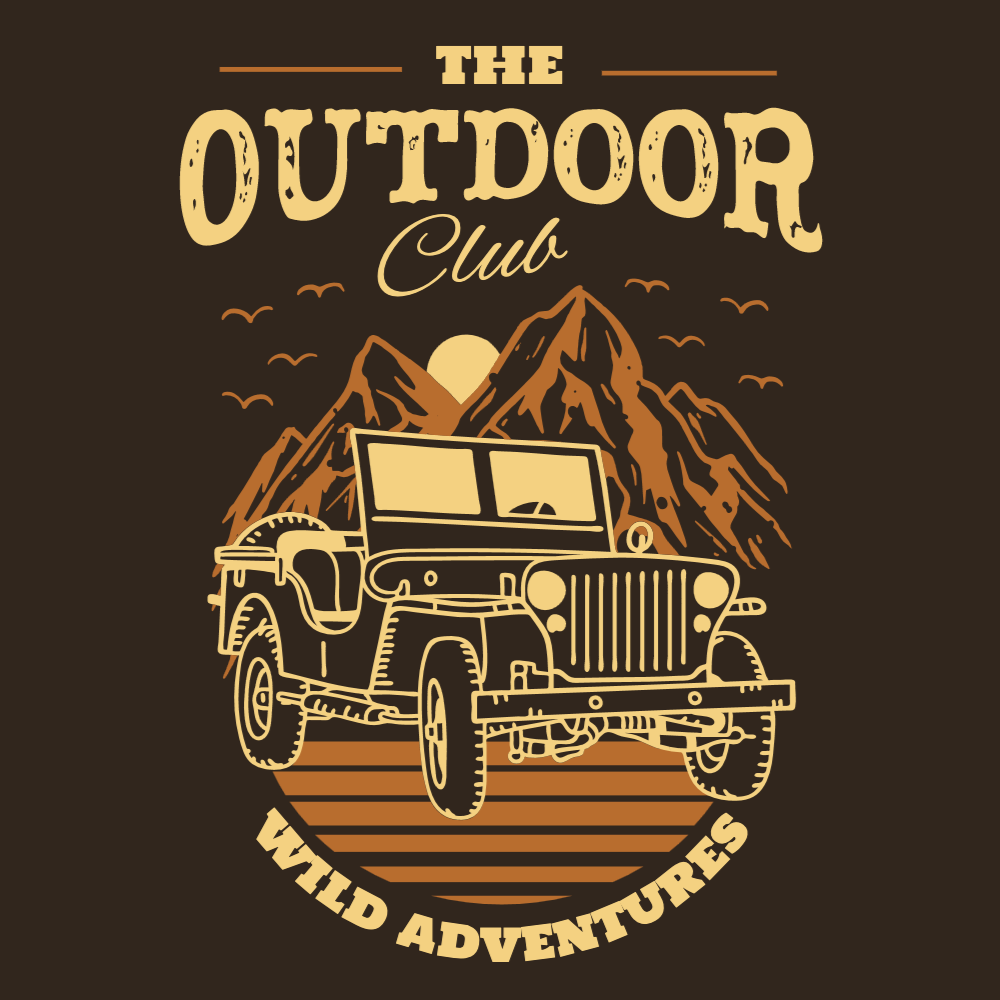 Mountain car editable t-shirt template
