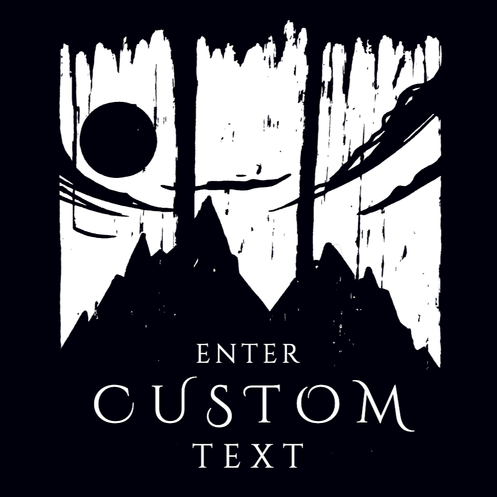 Mountain silhouette editable t-shirt template | Create Merch Online