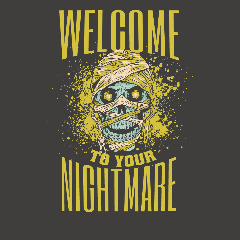 Mummy head monster editable t-shirt template | Create Designs