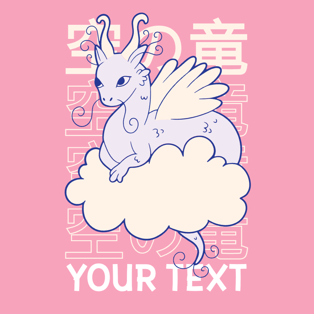 Mysical dragon t-shirt template editable | Create Merch Online
