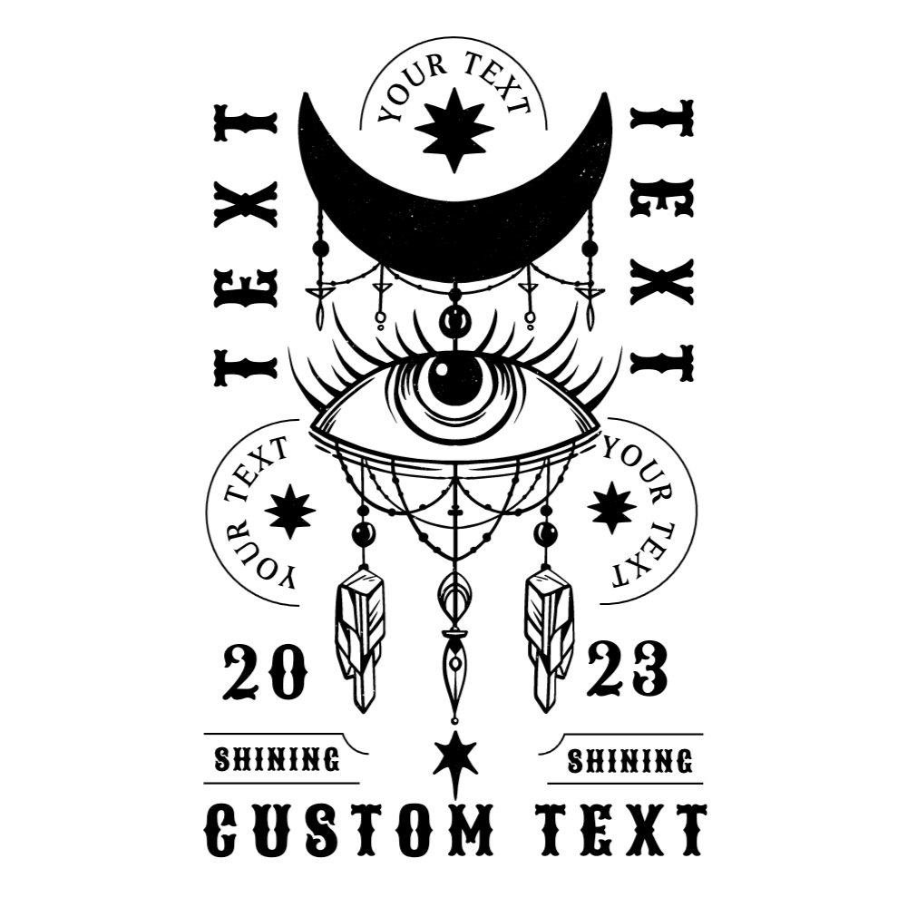Mystical design editable t-shirt template