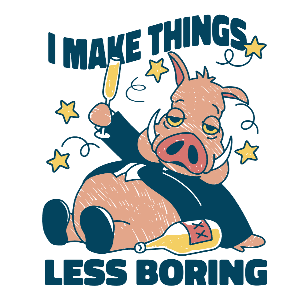 New Year pig editable t-shirt template