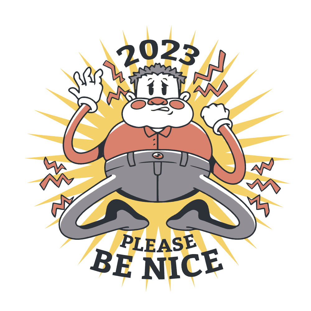 New year be nice editable t-shirt template