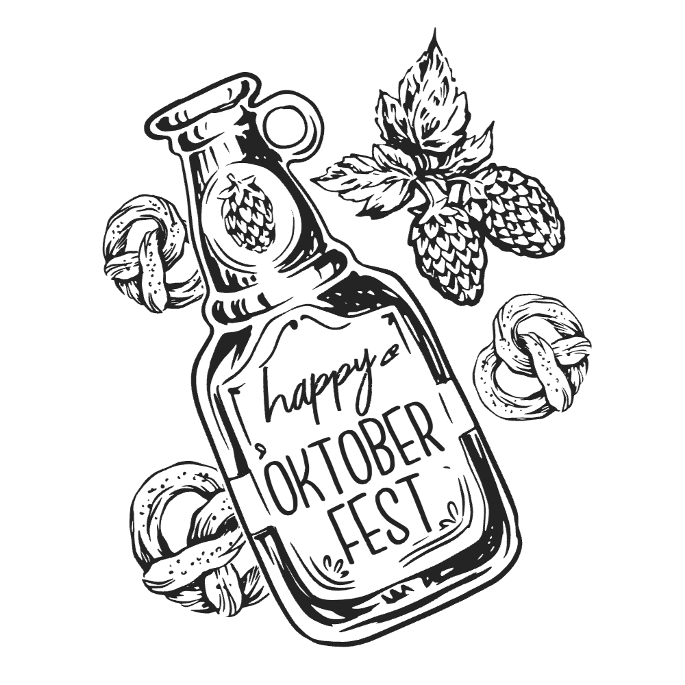 Oktoberfest beer pretzel editable t-shirt template | Create Online
