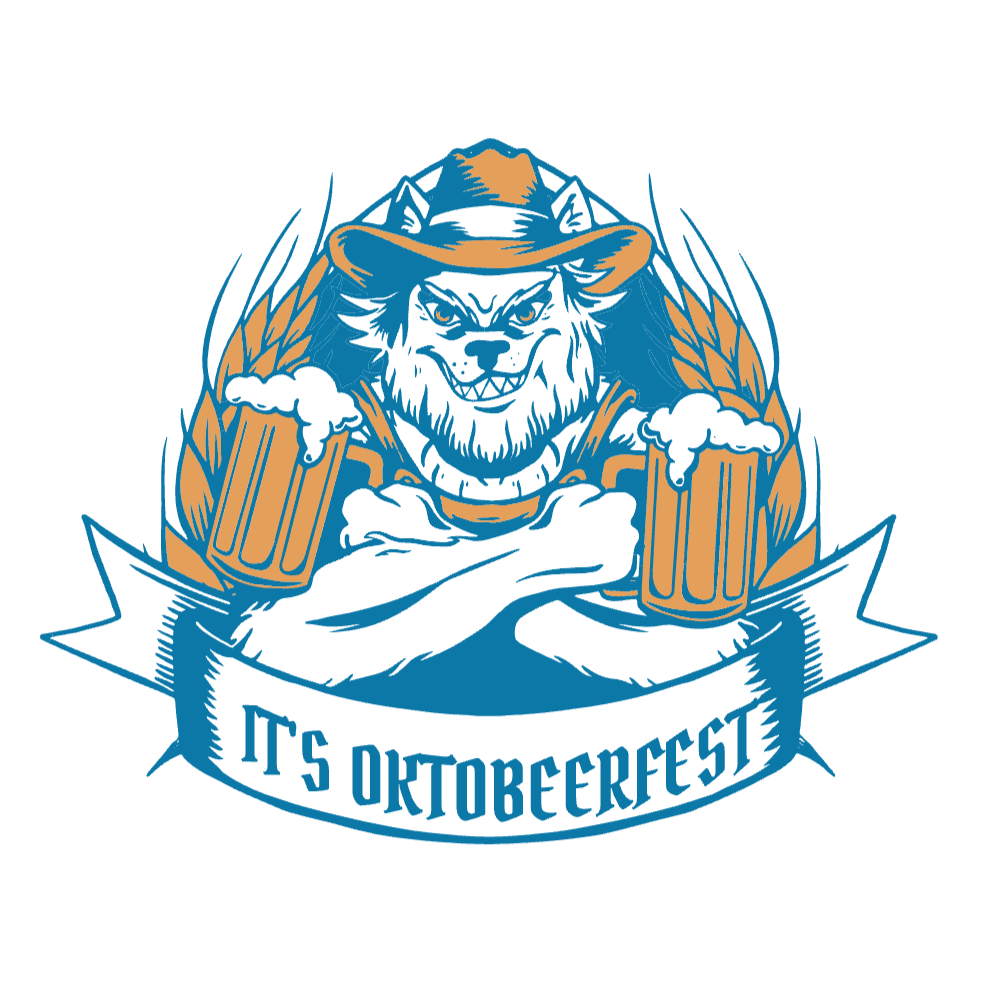 Oktoberfest beer wolf editable t-shirt template | Create Merch Online