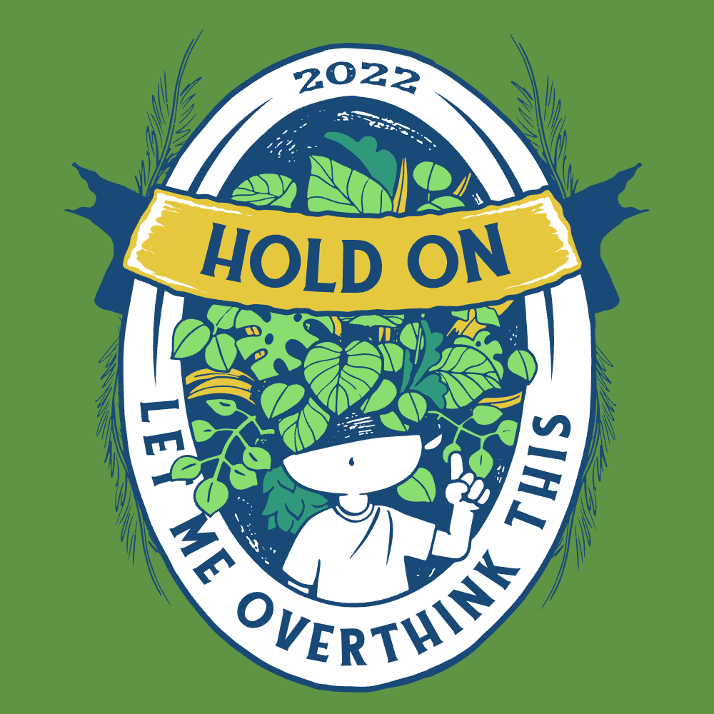 Overthinker plants editable t-shirt template