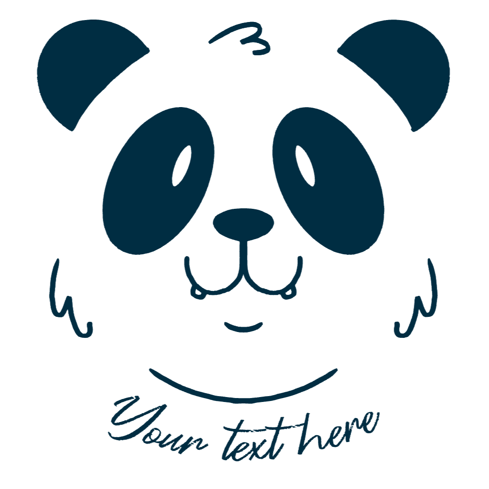 Panda bear face t-shirt template | Create Online