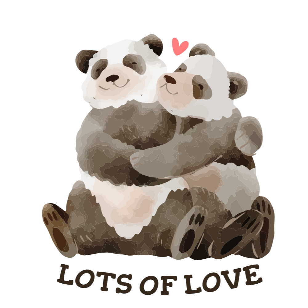 Panda love editable t-shirt template | Create Merch