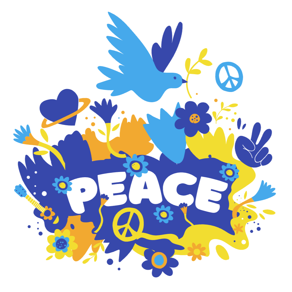 Peace for ukranie t-shirt template editable | Create Merch Online