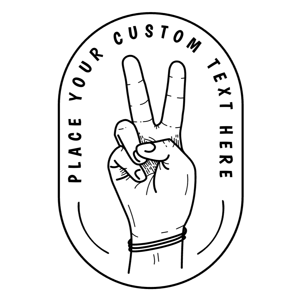 Peace sign hand editable t-shirt template | Create Merch