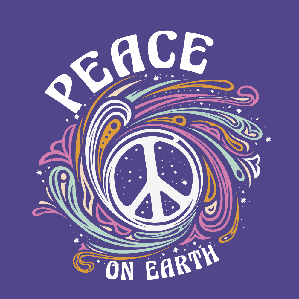 Peace symbol t-shirt template editable | Create Merch