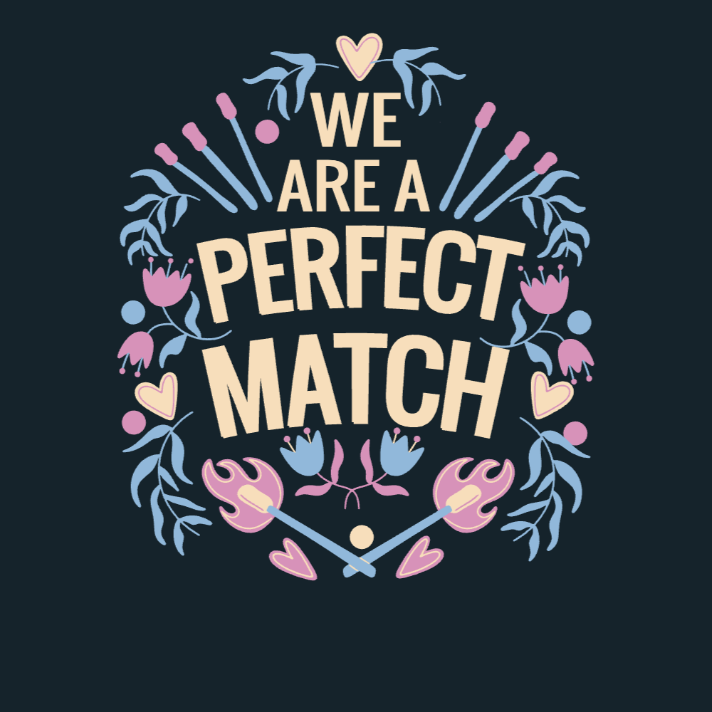 Perfect match floral editable t-shirt template