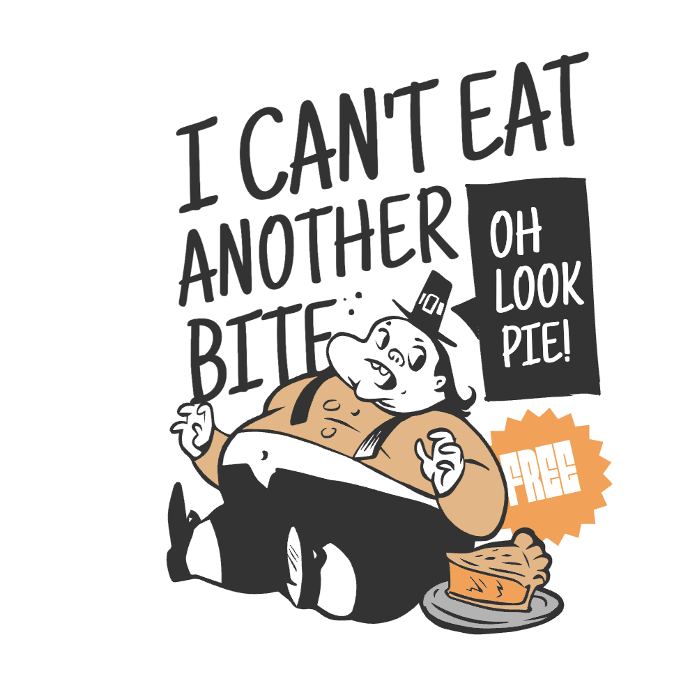 Pie eater editable t-shirt template