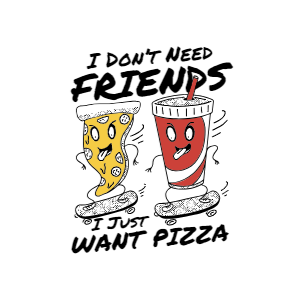 Pizza friends editable t-shirt template