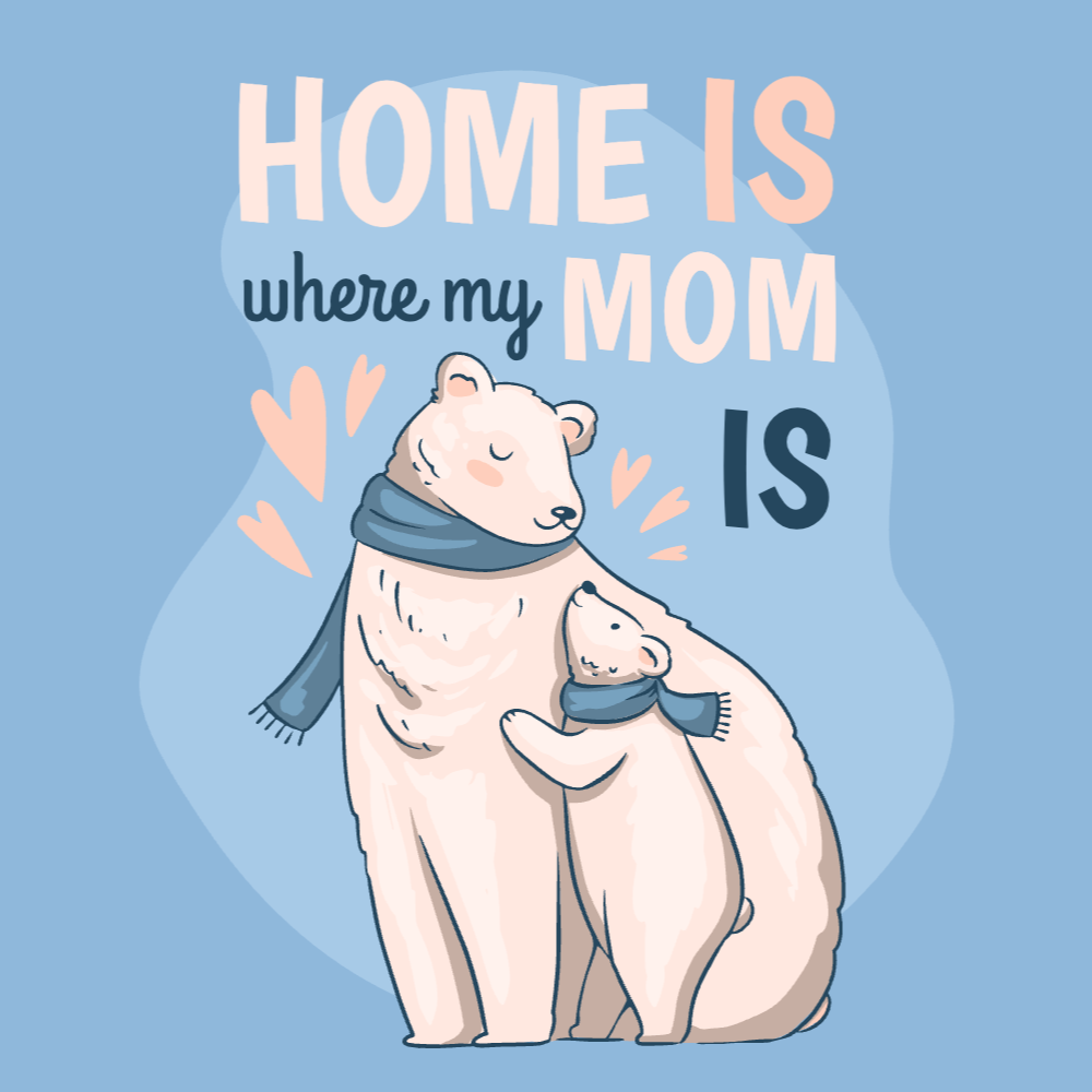 Polar bears mothers day editable t-shirt template | Create Online