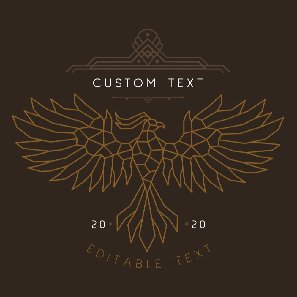 Polygonal bird animal editable t-shirt template | Create Designs