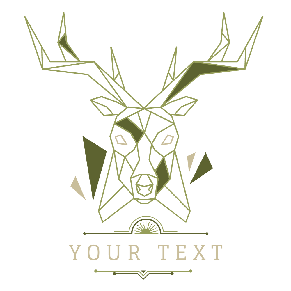 Polygonal deer t-shirt editable template | Create Online