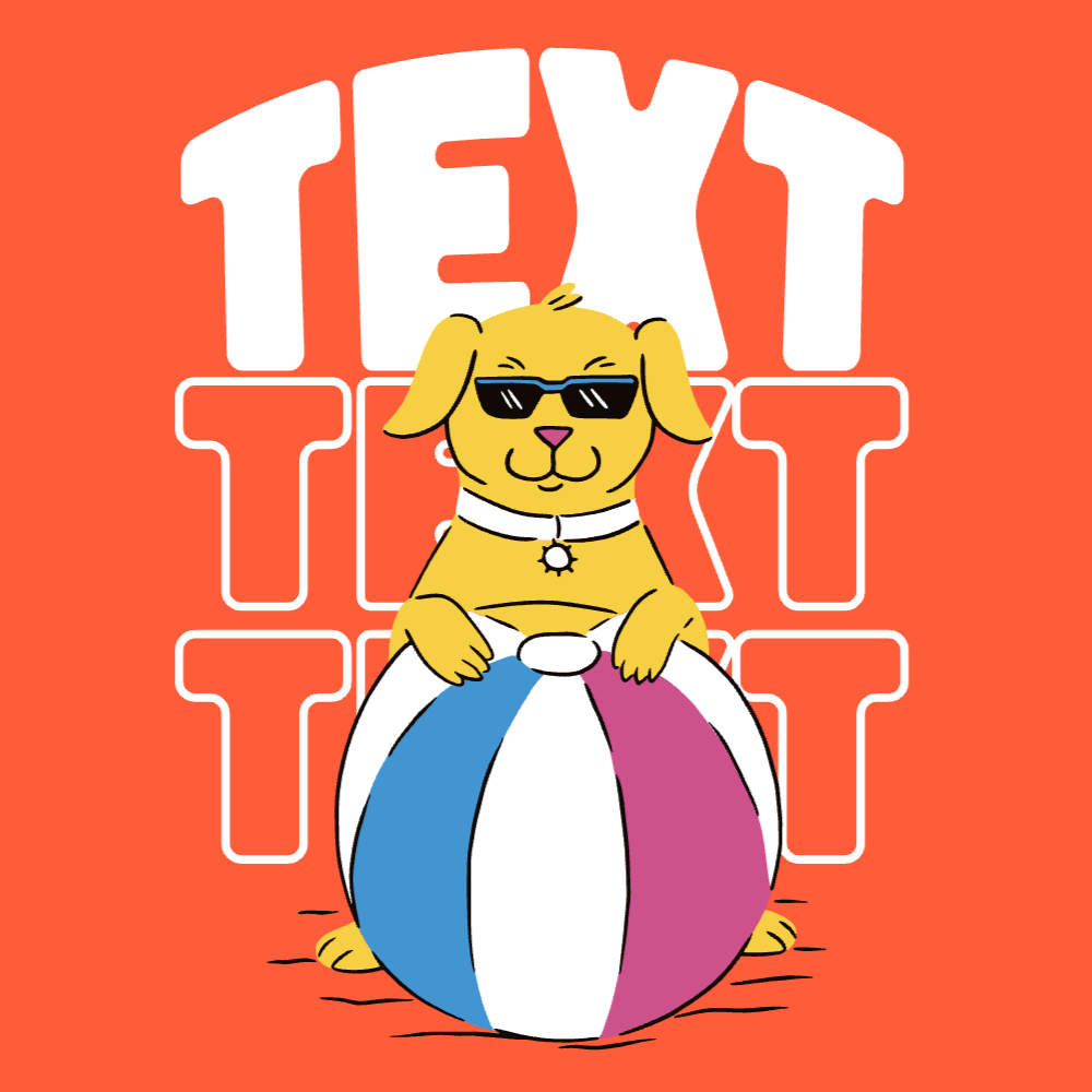 Pool ball dog editable t-shirt template | T-Shirt Maker