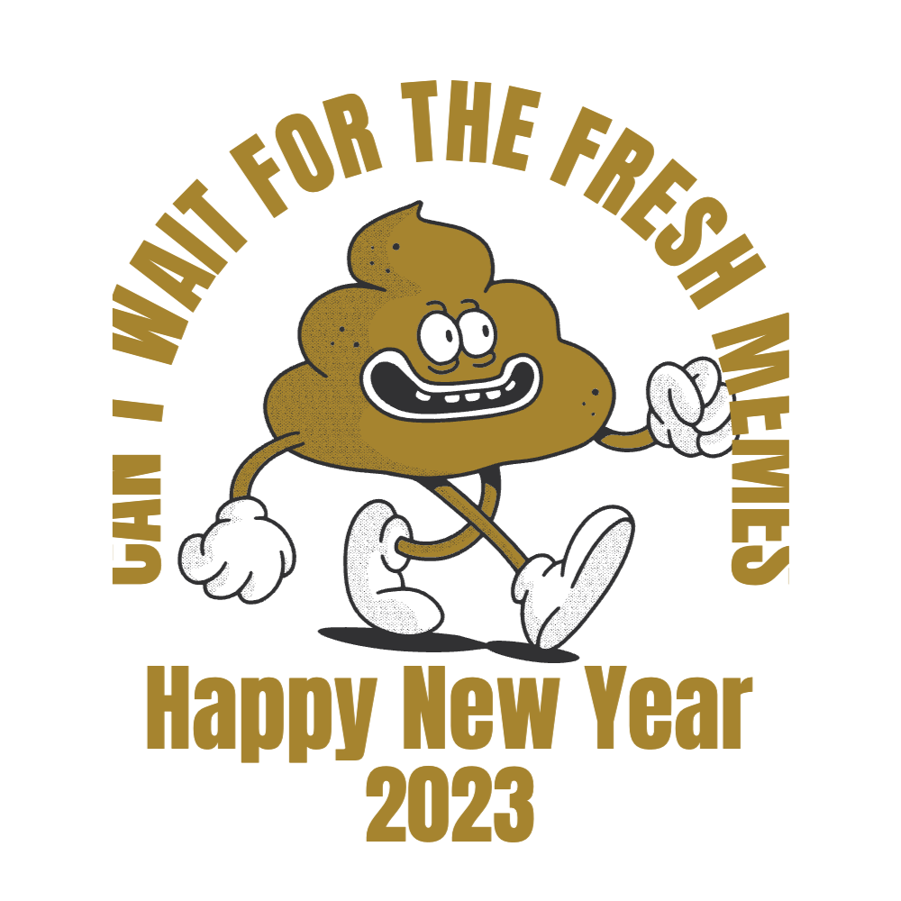 Poop new year editable t-shirt template