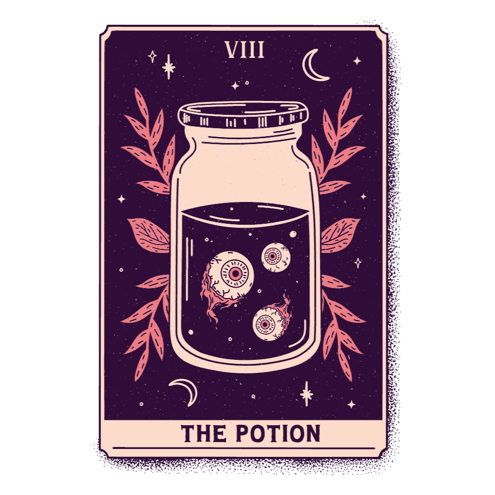 Potion tarot card t-shirt template editable | Create Merch Online