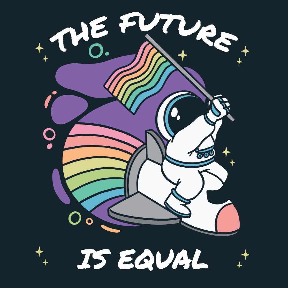 Pride astronaut t-shirt template editable | Create Designs