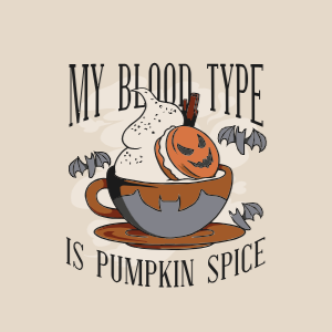 Pumpkin coffee editable t-shirt design template