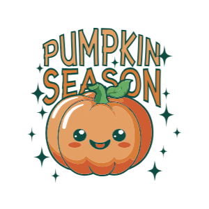 Kawaii pumpkin editable t-shirt design template