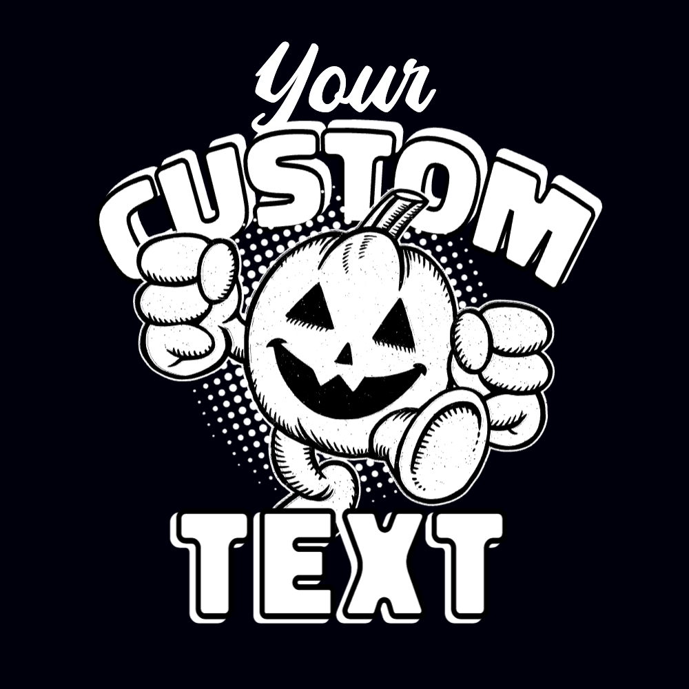 Pumpkin cartoon editable t-shirt design template