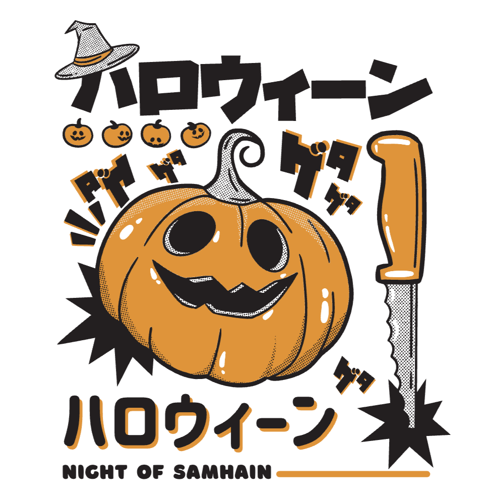Pumpkin carving editable t-shirt template