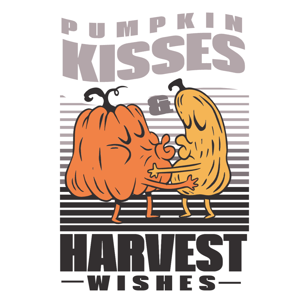 Pumpkin kiss editable t-shirt template