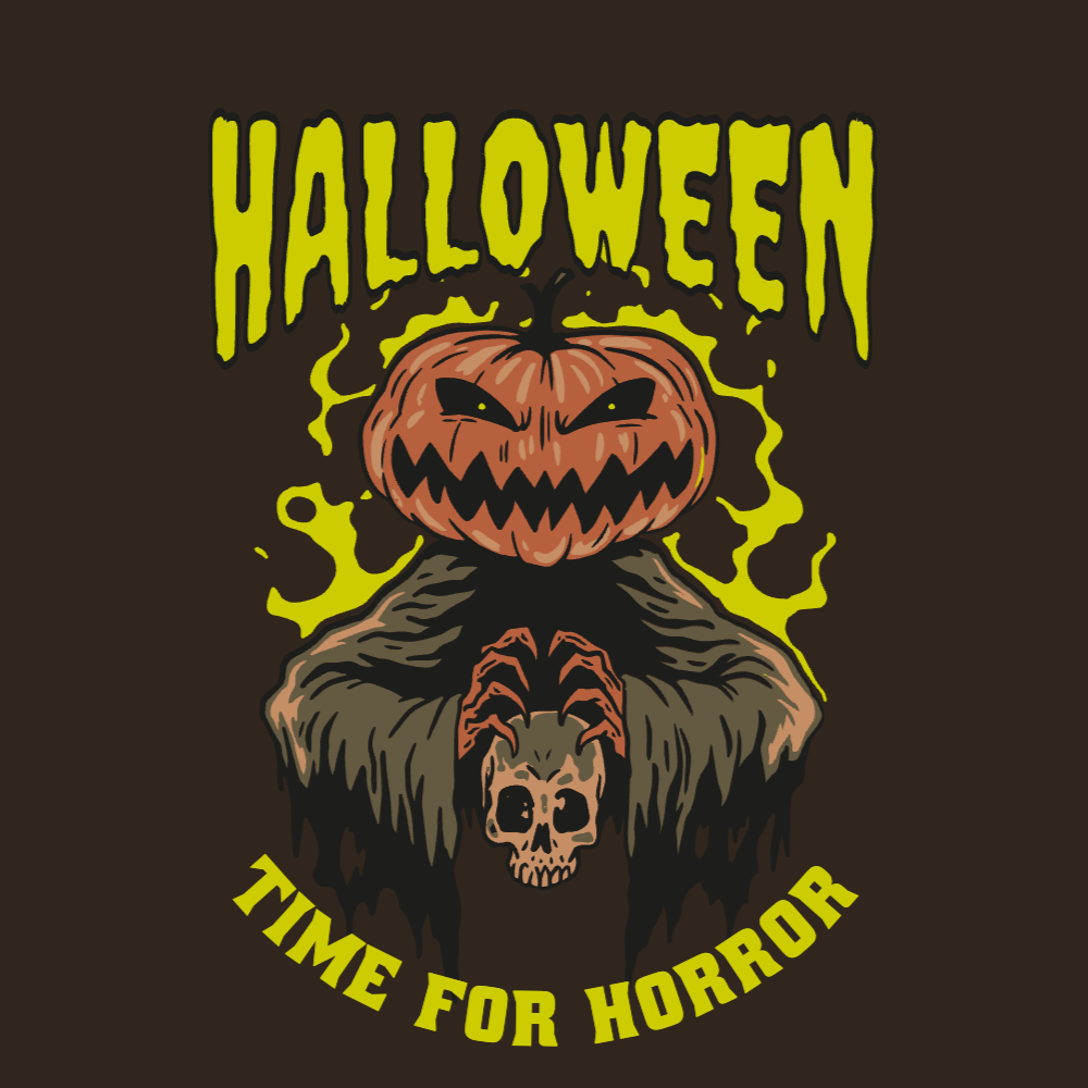 Pumpkin monster editable t-shirt template | Create Merch Online