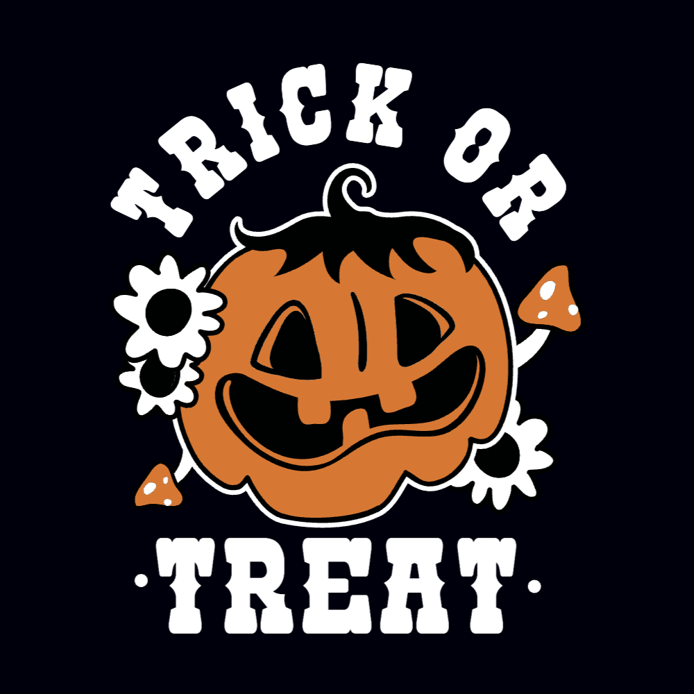 Pumpkin trick or treat editable t-shirt template