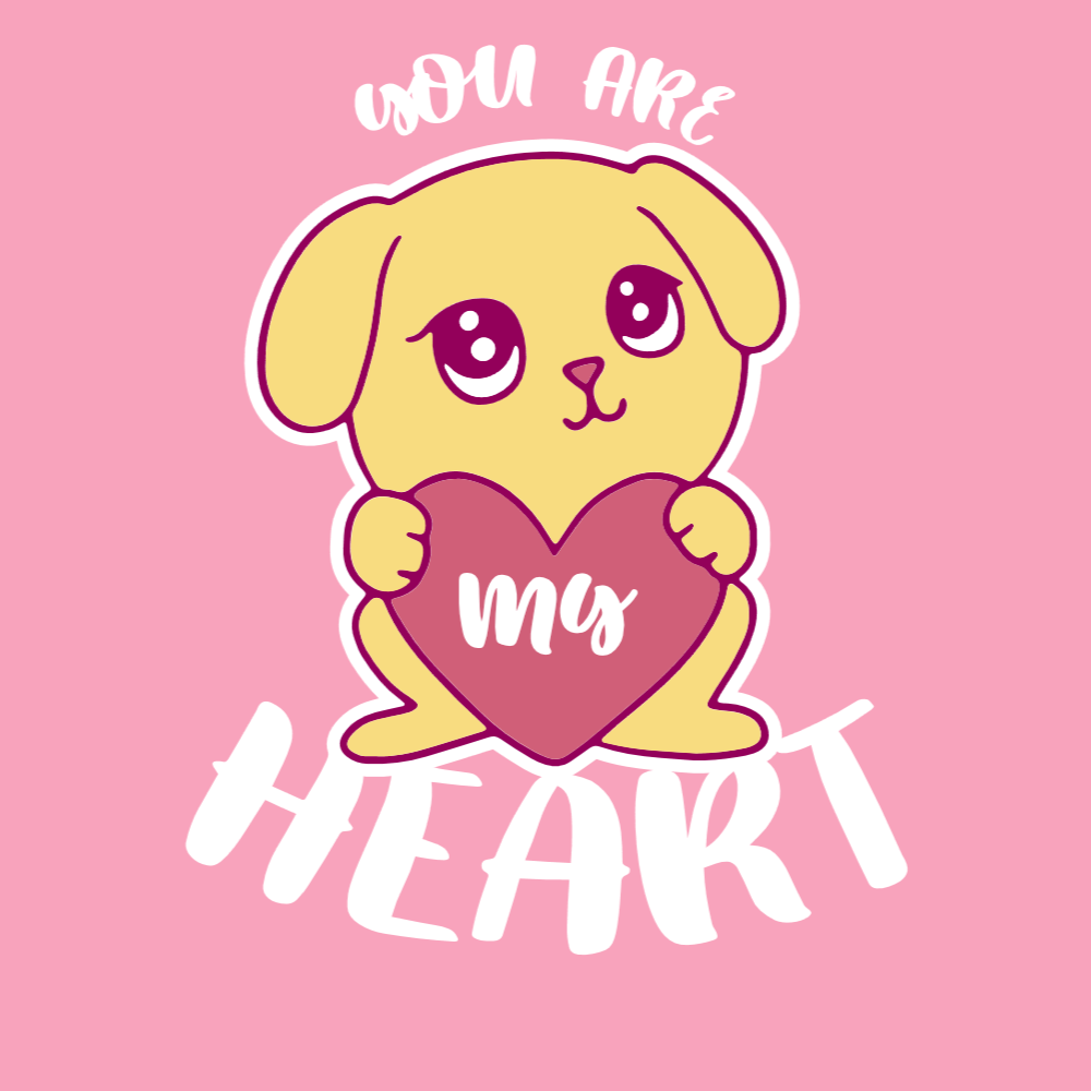 Puppy heart editable t-shirt template | Create Designs