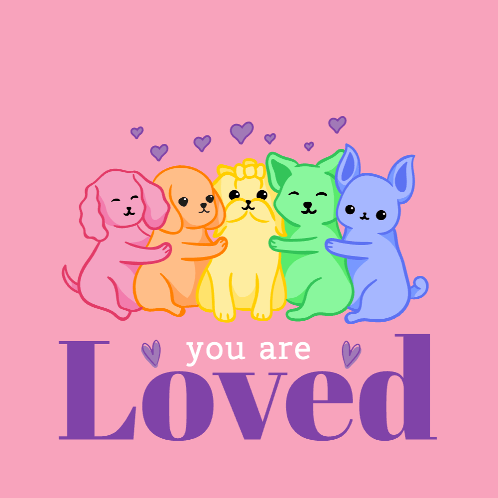 Rainbow pride dogs editable t-shirt template | Create Online