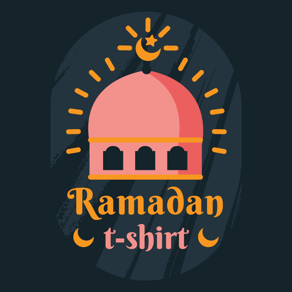Ramadan arab temple editable t-shirt template | Create Merch