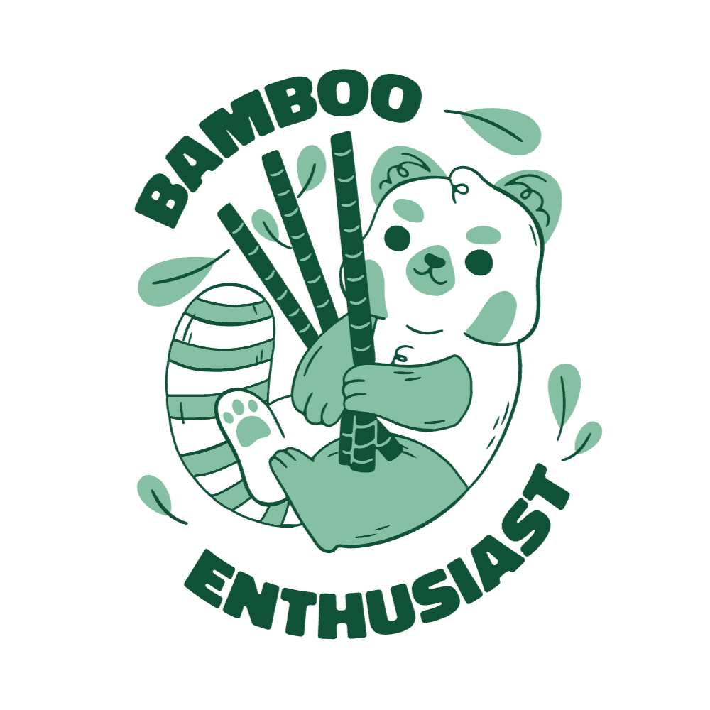 Red panda bamboo love editable t-shirt template