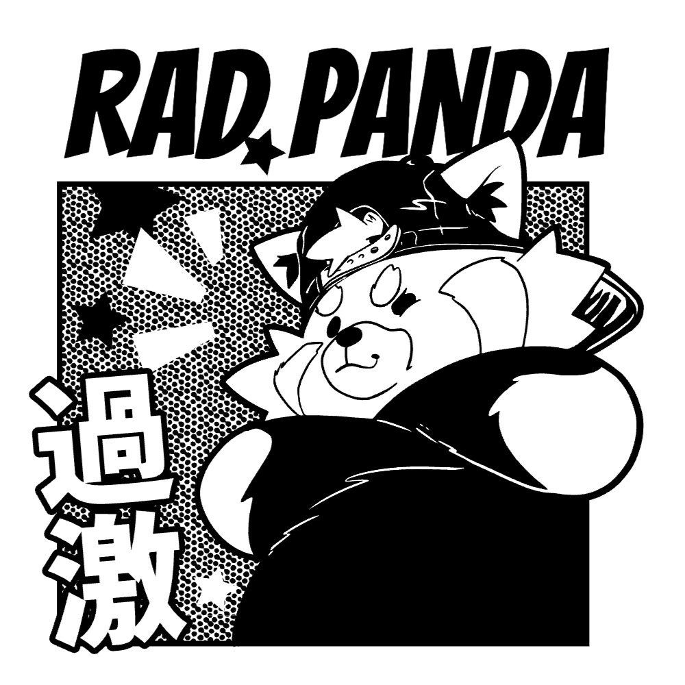 Red panda comic editable t-shirt template