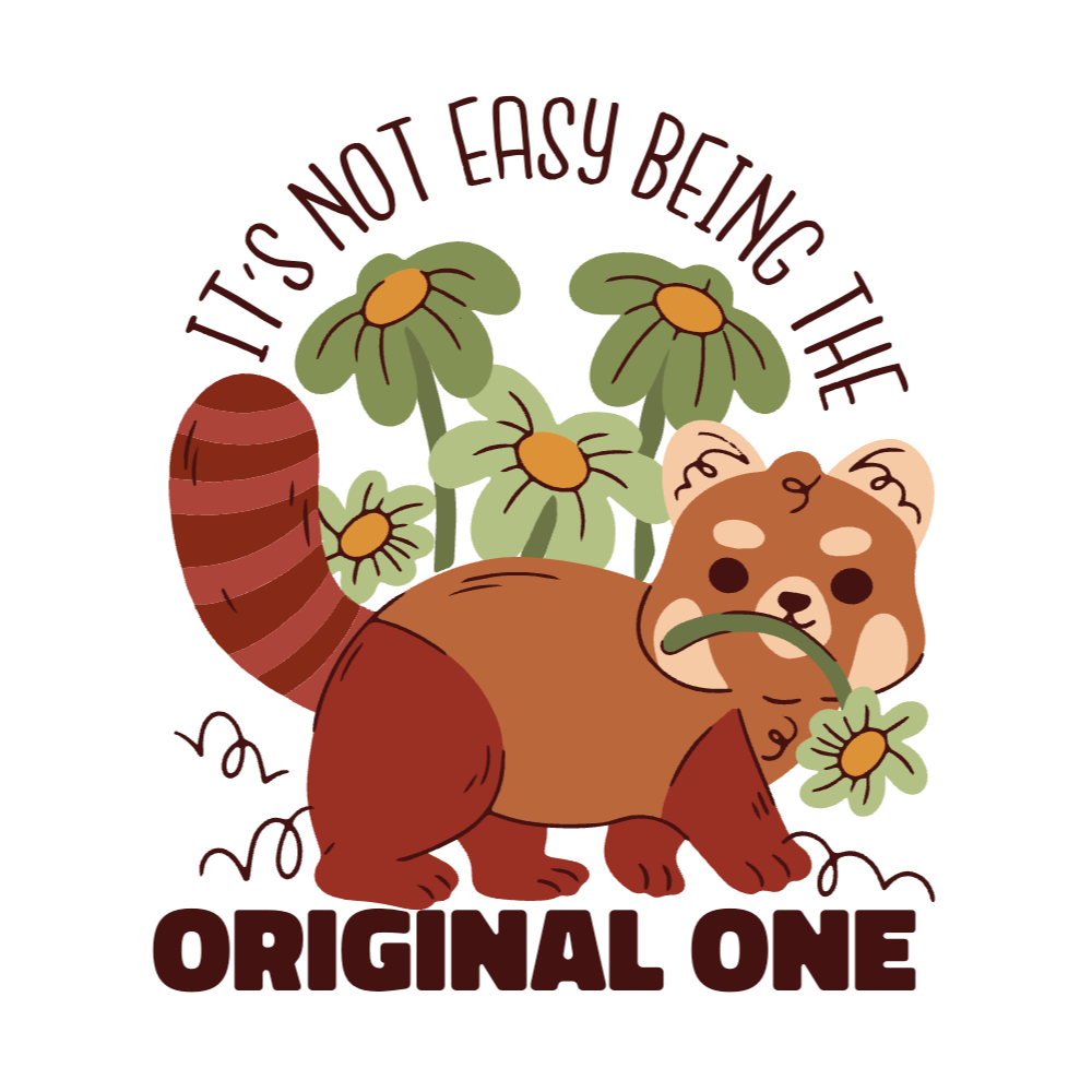 Red panda editable t-shirt template