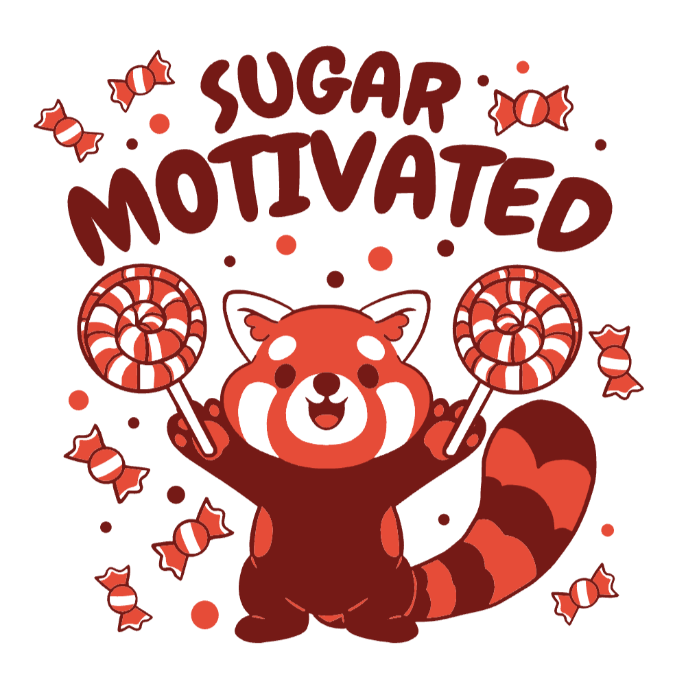 Red panda lollipop editable t-shirt template