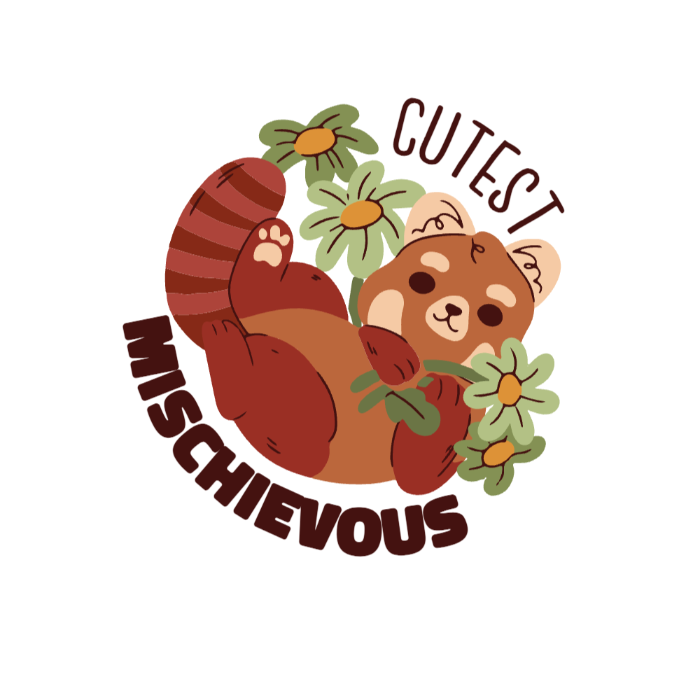 Red panda mischievous editable t-shirt template
