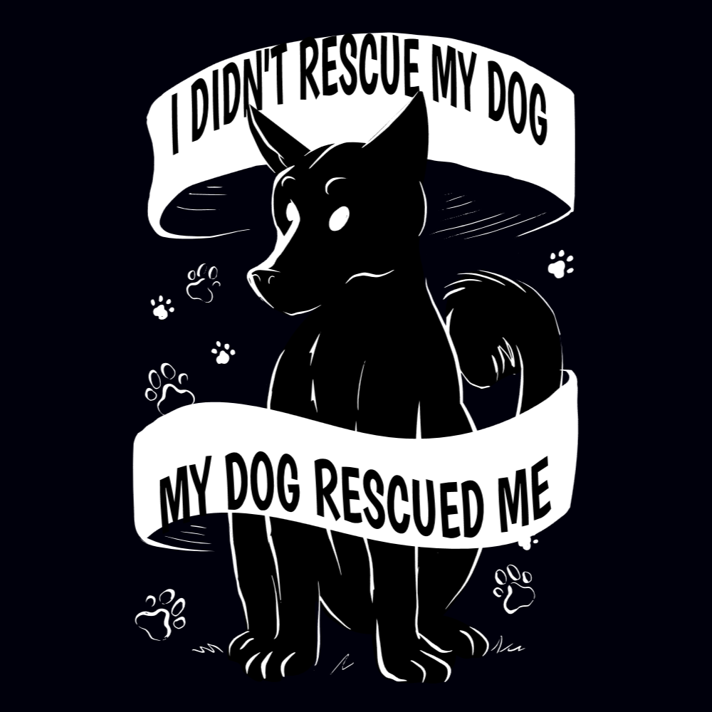 Rescue dog editable t-shirt template