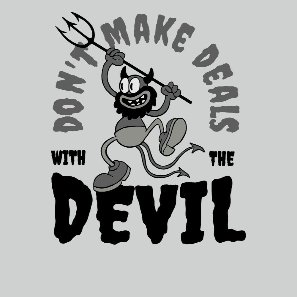 Retro cartoon devil editable t-shirt template | Create Merch
